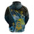 Personalised Tuvalu Zip Hoodie Dolphin On The Waves