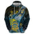 Personalised Tuvalu Zip Hoodie Dolphin On The Waves