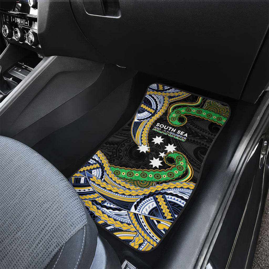 South Sea Islanders And Solomon Islands Car Mats Solomons Coat Of Arms And Southern Cross DT05 - Polynesian Pride