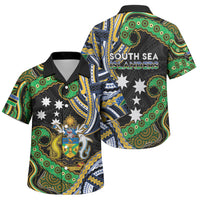 South Sea Islanders And Solomon Islands Family Matching Short Sleeve Bodycon Dress and Hawaiian Shirt Solomons Coat Of Arms And Southern Cross DT05 Son's Shirt Black - Polynesian Pride