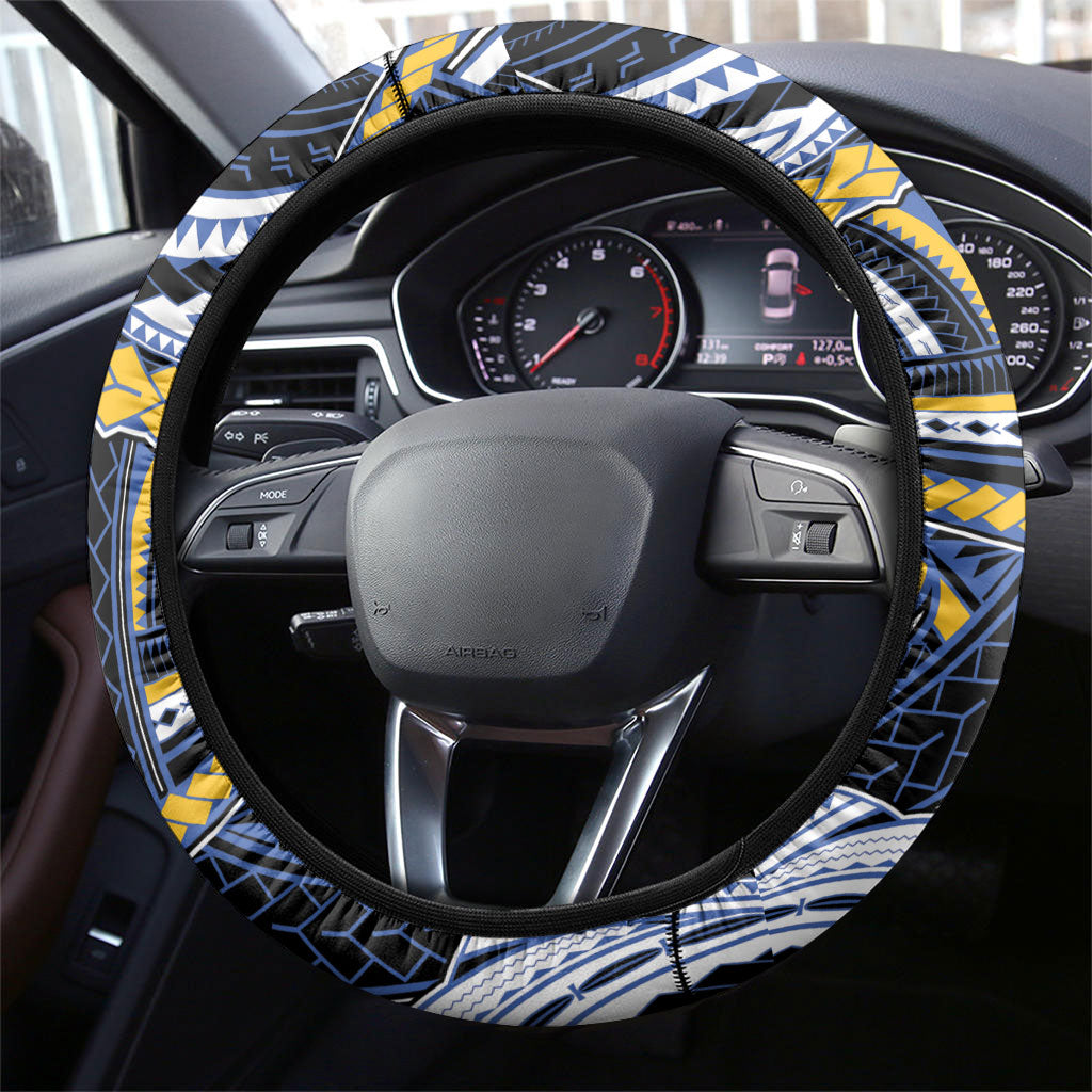 South Sea Islanders And Solomon Islands Steering Wheel Cover Solomons Coat Of Arms And Southern Cross DT05 - Polynesian Pride