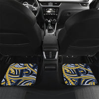 South Sea Islanders And New Caledonia Car Mats Nautilus Shell Southern Cross Tribal Pattern DT05 Set 2pcs - Back Black - Polynesian Pride