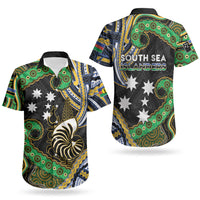 South Sea Islanders And New Caledonia Couples Matching Summer Maxi Dress and Hawaiian Shirt Nautilus Shell Southern Cross Tribal Pattern DT05 - Polynesian Pride