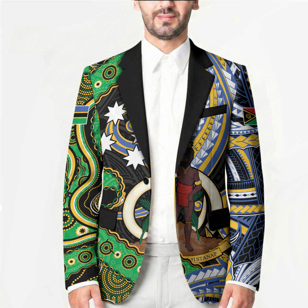 South Sea Islanders And Vanuatu Blazer Boar Tusk Warrior Southern Tribal Pattern DT05 - Polynesian Pride