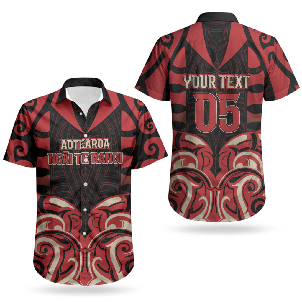 Custom Aotearoa Ngai Te Rangi Couples Matching Off The Shoulder Long Sleeve Dress and Hawaiian Shirt New Zealand Traditional Maori Pattern DT05 - Polynesian Pride