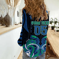 Custom Aotearoa Ngati Ranginui Women Casual Shirt New Zealand Traditional Maori Pattern DT05 - Polynesian Pride