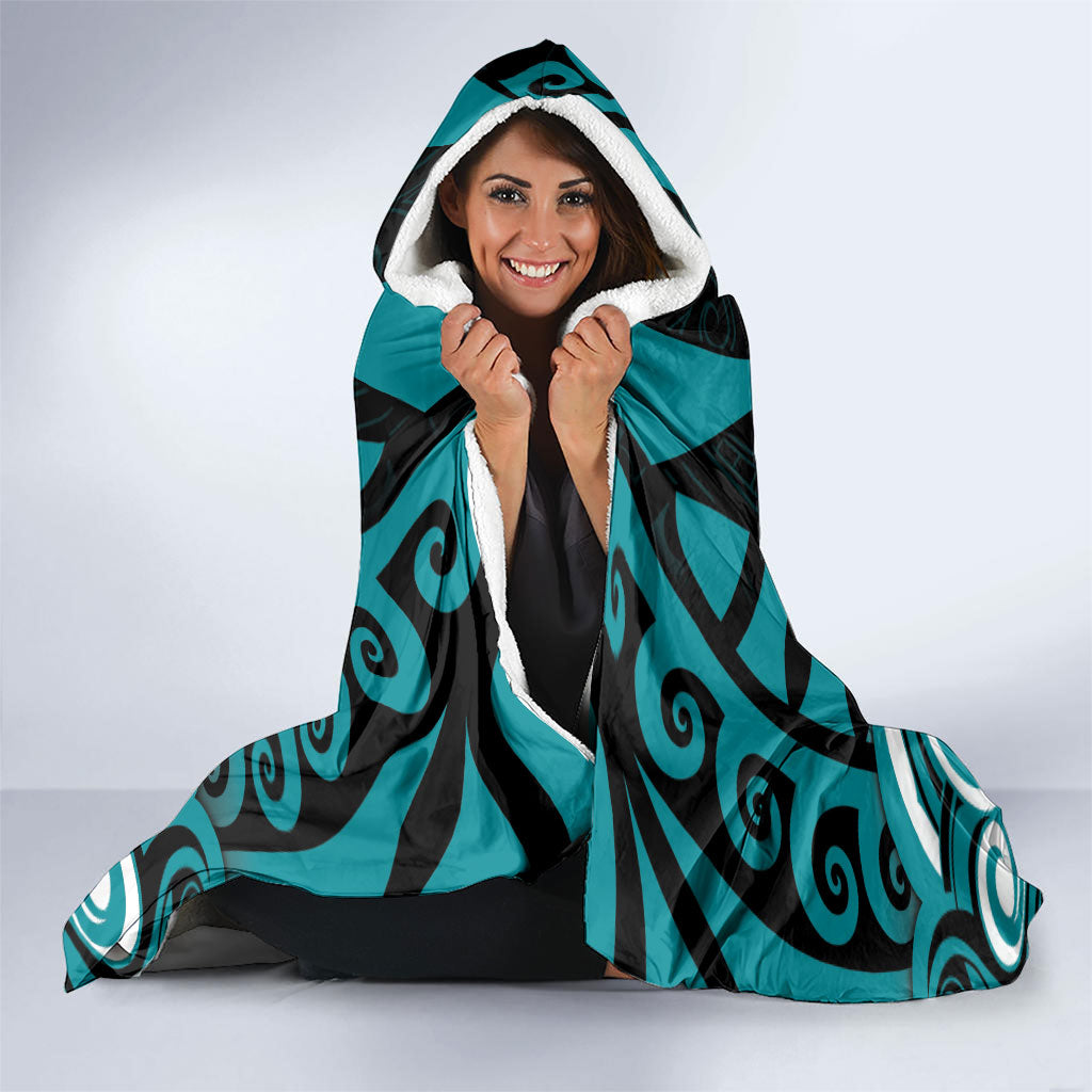 Aotearoa Tapuika Hooded Blanket New Zealand Traditional Maori Pattern DT05 - Polynesian Pride