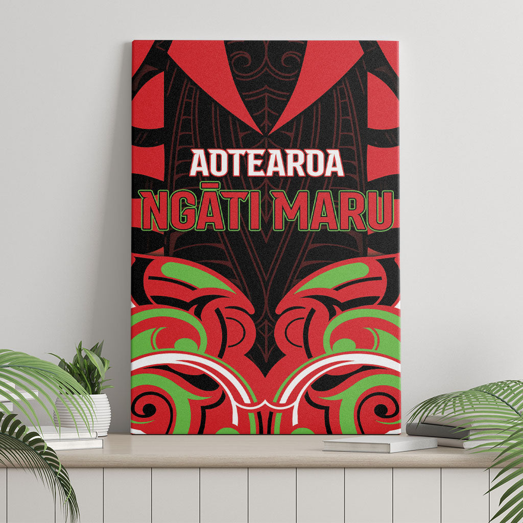 Aotearoa Ngati Maru Canvas Wall Art New Zealand Traditional Maori Pattern DT05 - Polynesian Pride