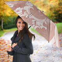 Beige Palaka Hawaiian And Japanese Umbrella Maneki Neko And Sakura Bloom