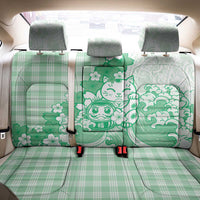 Green Palaka Hawaiian And Japanese Back Car Seat Cover Maneki Neko And Sakura Bloom