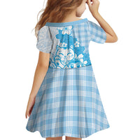 Blue Palaka Hawaiian And Japanese Family Matching Off Shoulder Maxi Dress and Hawaiian Shirt Maneki Neko And Sakura Bloom DT05 - Polynesian Pride