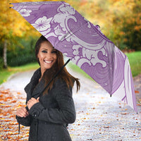 Purple Palaka Hawaiian And Japanese Umbrella Maneki Neko And Sakura Bloom