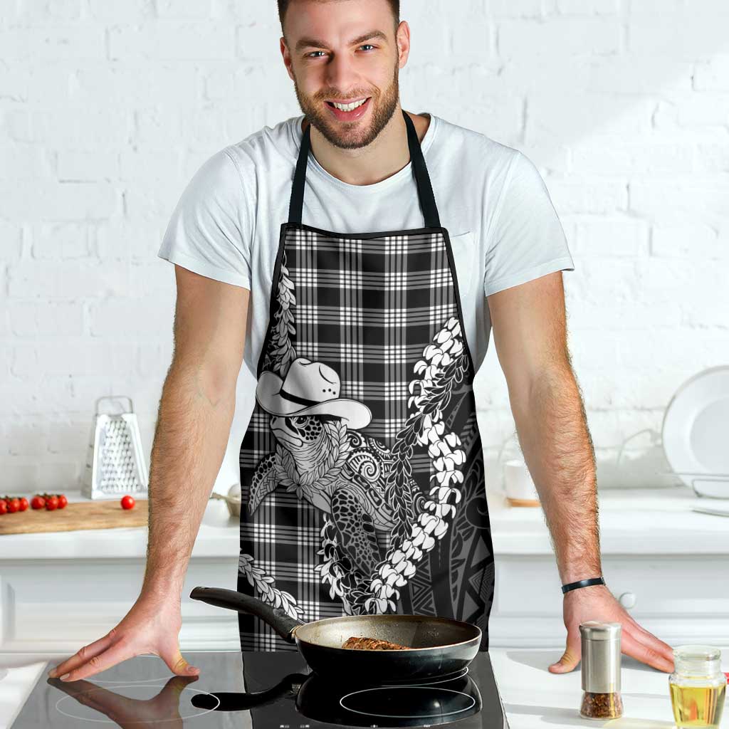 Black Hawaii Palaka Cowboy Turtle Apron Hawaiian Paniolo Puakenikeni Maile Lei