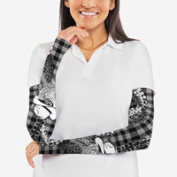 Black Hawaii Palaka Cowboy Turtle Arm Sleeves Hawaiian Paniolo Puakenikeni Maile Lei
