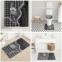 Black Hawaii Palaka Cowboy Turtle Bathroom Set Hawaiian Paniolo Puakenikeni Maile Lei