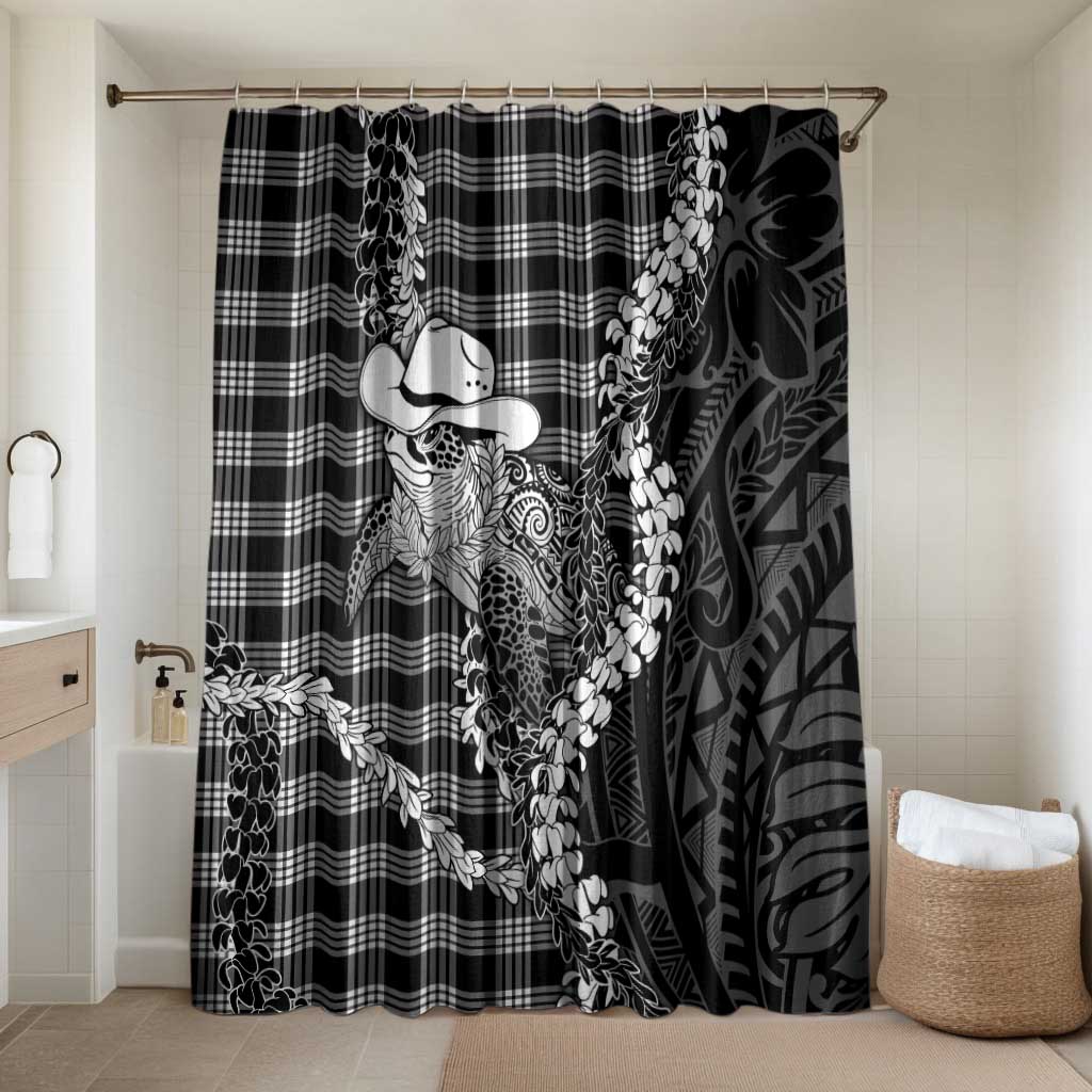 Black Hawaii Palaka Cowboy Turtle Bathroom Set Hawaiian Paniolo Puakenikeni Maile Lei