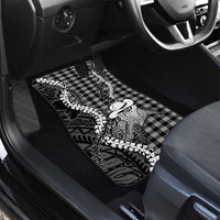 Black Hawaii Palaka Cowboy Turtle Car Mats Hawaiian Paniolo Puakenikeni Maile Lei