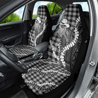 Black Hawaii Palaka Cowboy Turtle Car Seat Cover Hawaiian Paniolo Puakenikeni Maile Lei