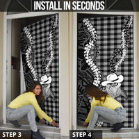 Black Hawaii Palaka Cowboy Turtle Door Cover Hawaiian Paniolo Puakenikeni Maile Lei