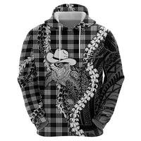 Black Hawaii Palaka Cowboy Turtle Hoodie Hawaiian Paniolo Puakenikeni Maile Lei