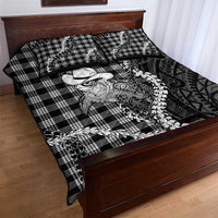 Black Hawaii Palaka Cowboy Turtle Quilt Bed Set Hawaiian Paniolo Puakenikeni Maile Lei