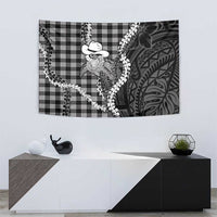 Black Hawaii Palaka Cowboy Turtle Tapestry Hawaiian Paniolo Puakenikeni Maile Lei