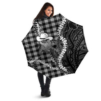 Black Hawaii Palaka Cowboy Turtle Umbrella Hawaiian Paniolo Puakenikeni Maile Lei