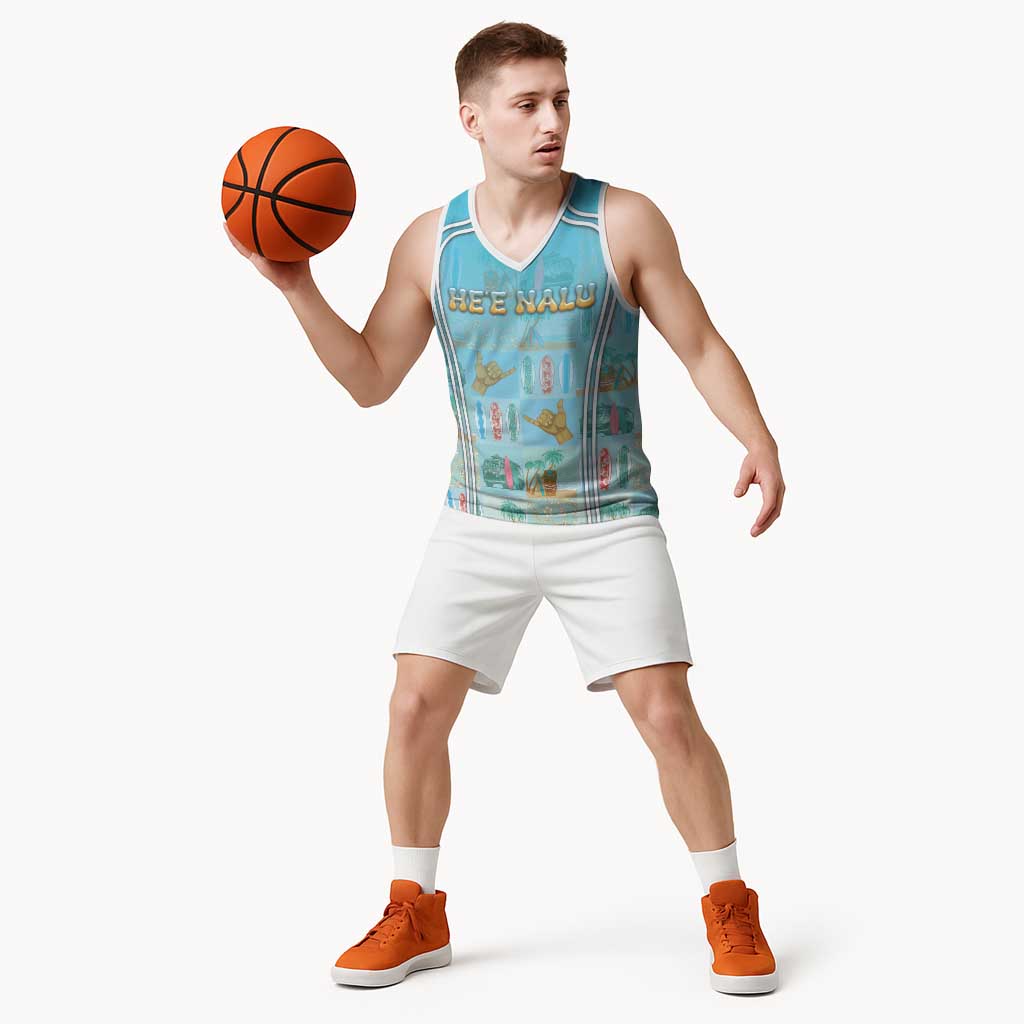 Custom Hawaii Surfing Basketball Jersey He'e Nalu