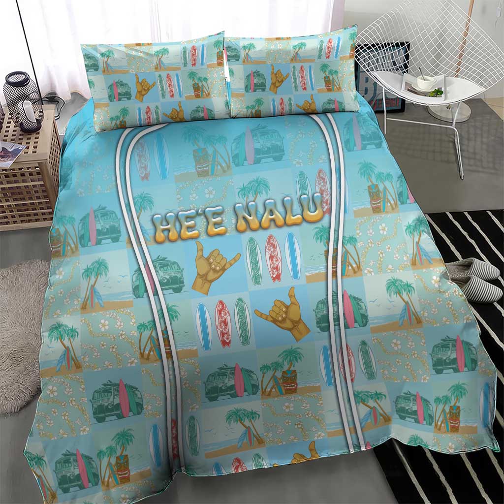 Hawaii Surfing Bedding Set He'e Nalu