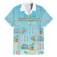 Custom Hawaii Surfing Family Matching Off Shoulder Maxi Dress and Hawaiian Shirt He'e Nalu