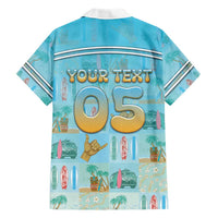 Custom Hawaii Surfing Family Matching Off Shoulder Maxi Dress and Hawaiian Shirt He'e Nalu