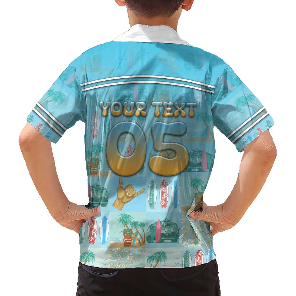 Custom Hawaii Surfing Family Matching Summer Maxi Dress and Hawaiian Shirt He'e Nalu