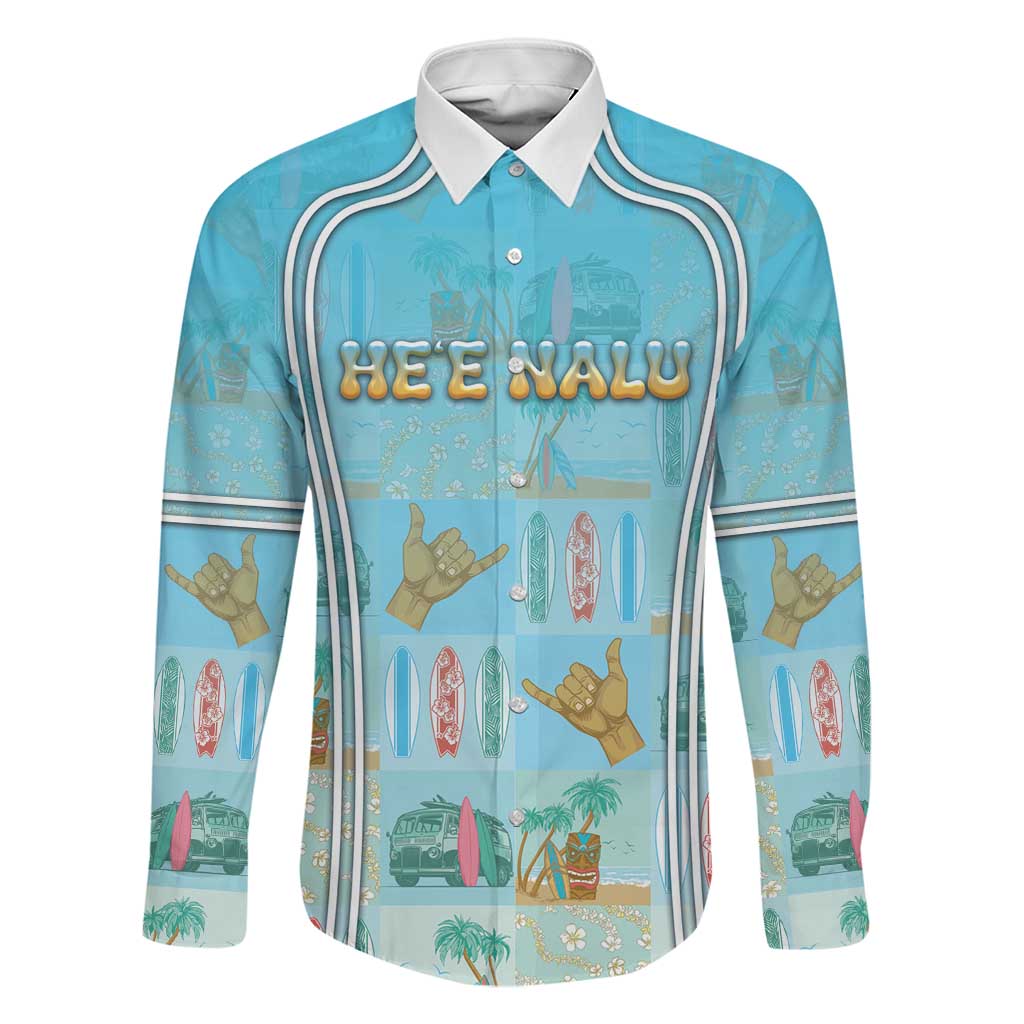 Custom Hawaii Surfing Family Matching Summer Maxi Dress and Hawaiian Shirt He'e Nalu