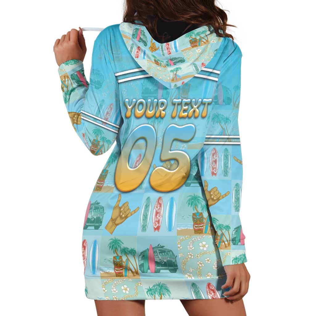Custom Hawaii Surfing Hoodie Dress He'e Nalu