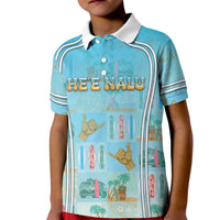 Custom Hawaii Surfing Kid Polo Shirt He'e Nalu