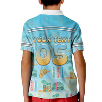 Custom Hawaii Surfing Kid Polo Shirt He'e Nalu