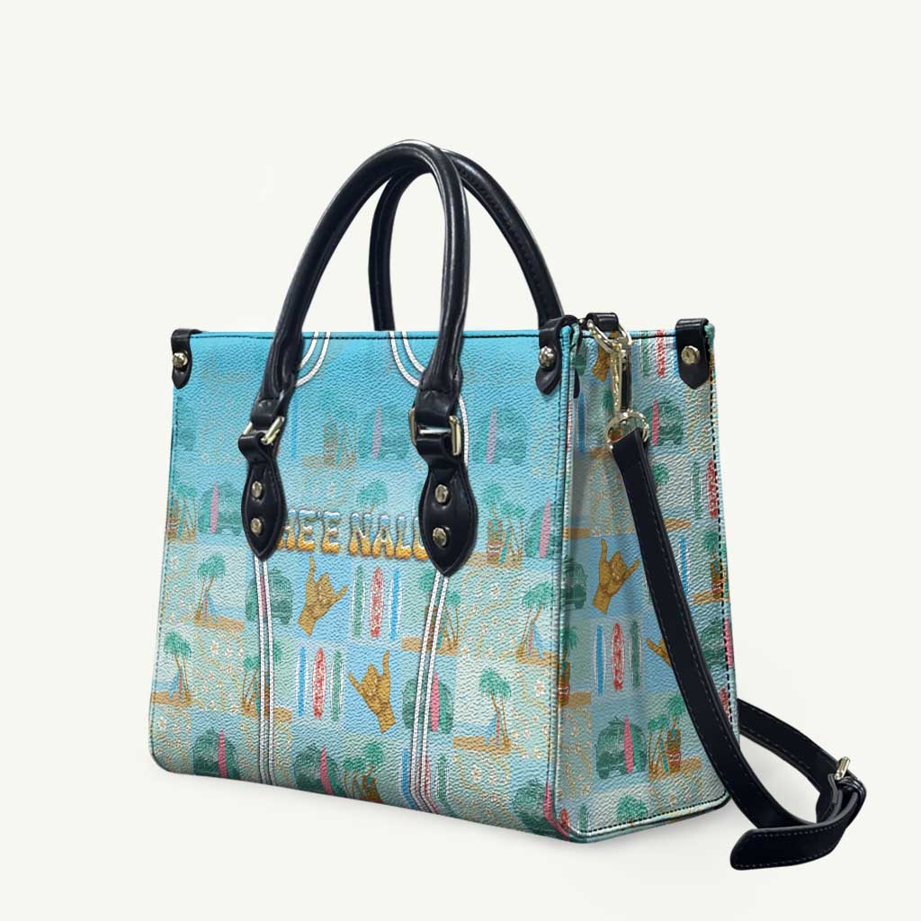 Hawaii Surfing Leather Bag He'e Nalu