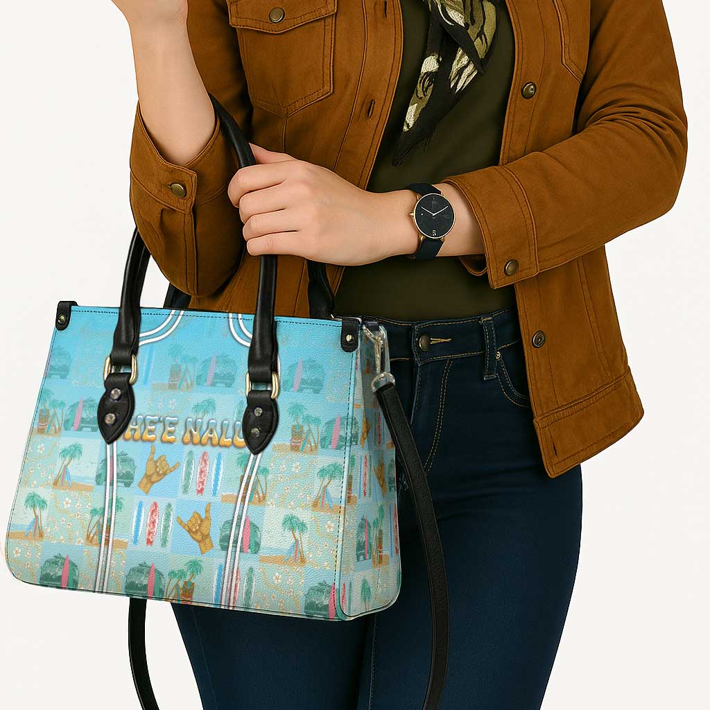 Hawaii Surfing Leather Bag He'e Nalu