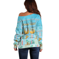 Custom Hawaii Surfing Off Shoulder Sweater He'e Nalu