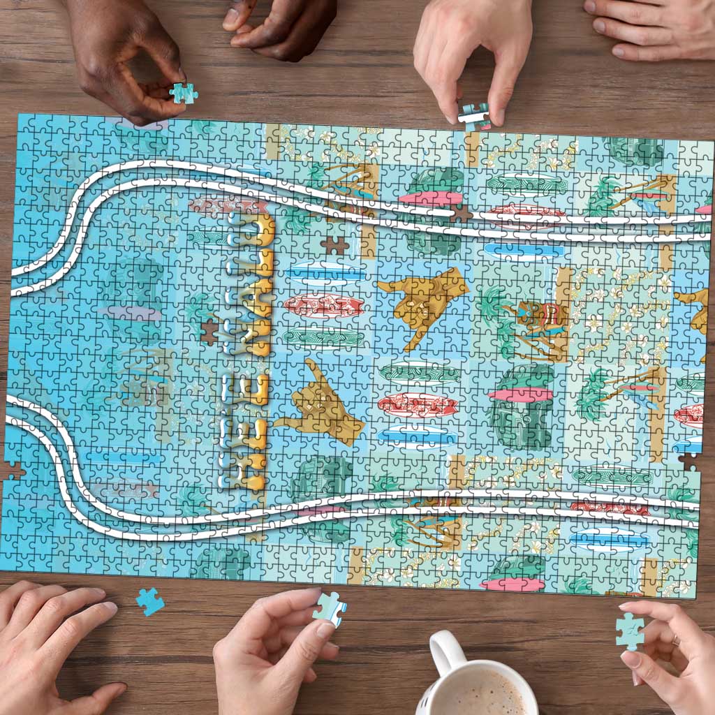 Hawaii Surfing Puzzle He'e Nalu