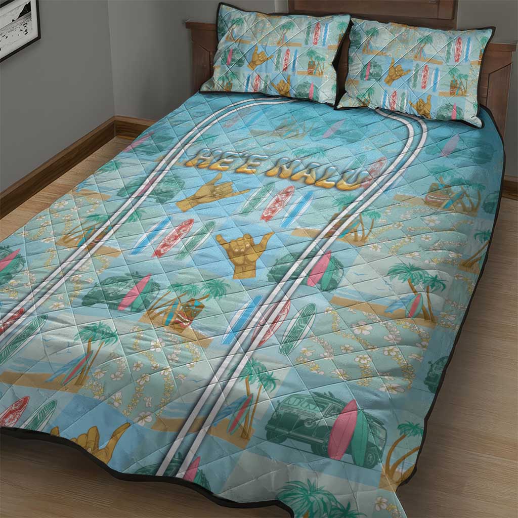 Hawaii Surfing Quilt Bed Set He'e Nalu