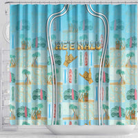 Hawaii Surfing Shower Curtain He'e Nalu