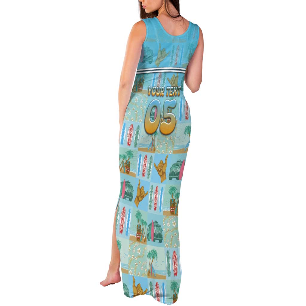 Custom Hawaii Surfing Tank Maxi Dress He'e Nalu