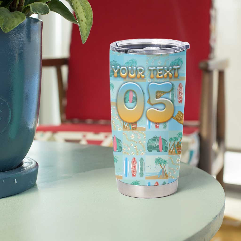 Custom Hawaii Surfing Tumbler Cup He'e Nalu