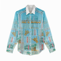 Custom Hawaii Surfing Women Casual Shirt He'e Nalu