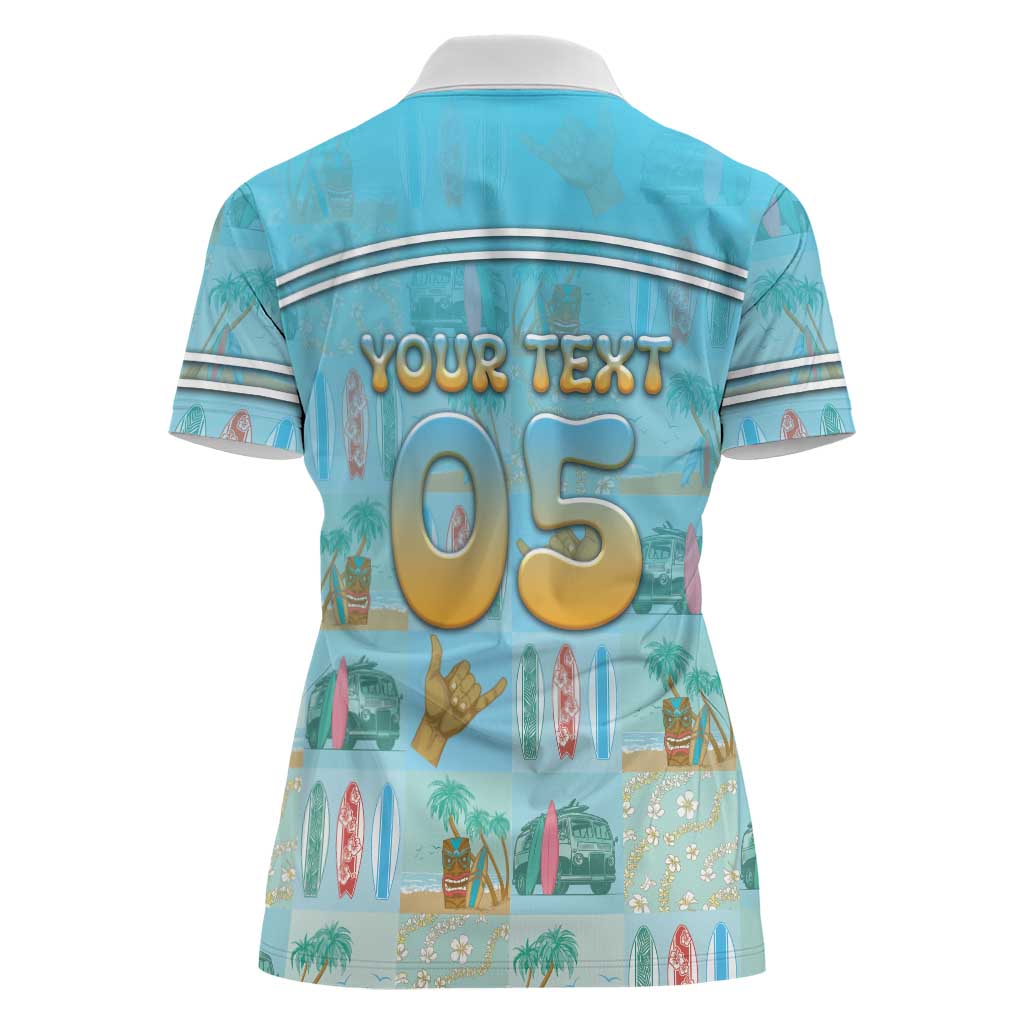 Custom Hawaii Surfing Women Polo Shirt He'e Nalu