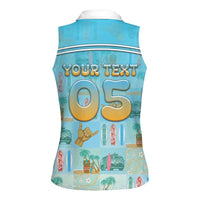 Custom Hawaii Surfing Women Sleeveless Polo Shirt He'e Nalu