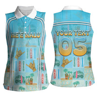 Custom Hawaii Surfing Women Sleeveless Polo Shirt He'e Nalu