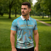Custom Hawaii Surfing Zipper Polo Shirt He'e Nalu