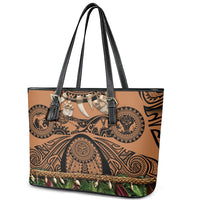 Polynesia Maui Tattoo Inspired Leather Tote Bag Tropical Leaf Skirt Costume DT05 - Polynesian Pride